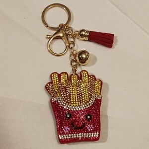 Red and Gold French Fry Keychain